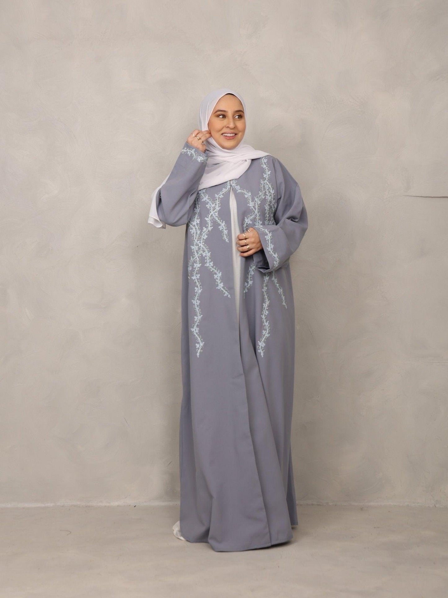 Blue Blossom Abaya - Hals and Sals