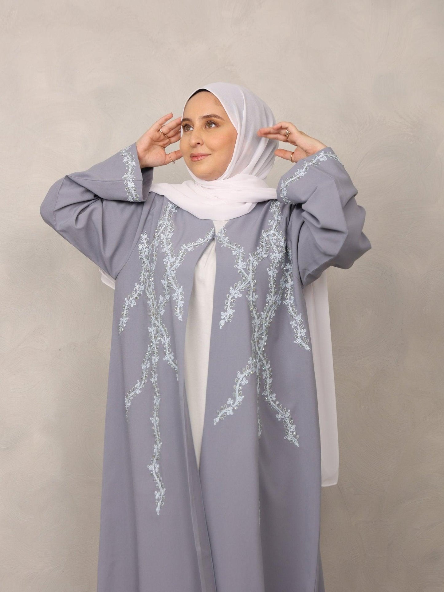 Blue Blossom Abaya - Hals and Sals