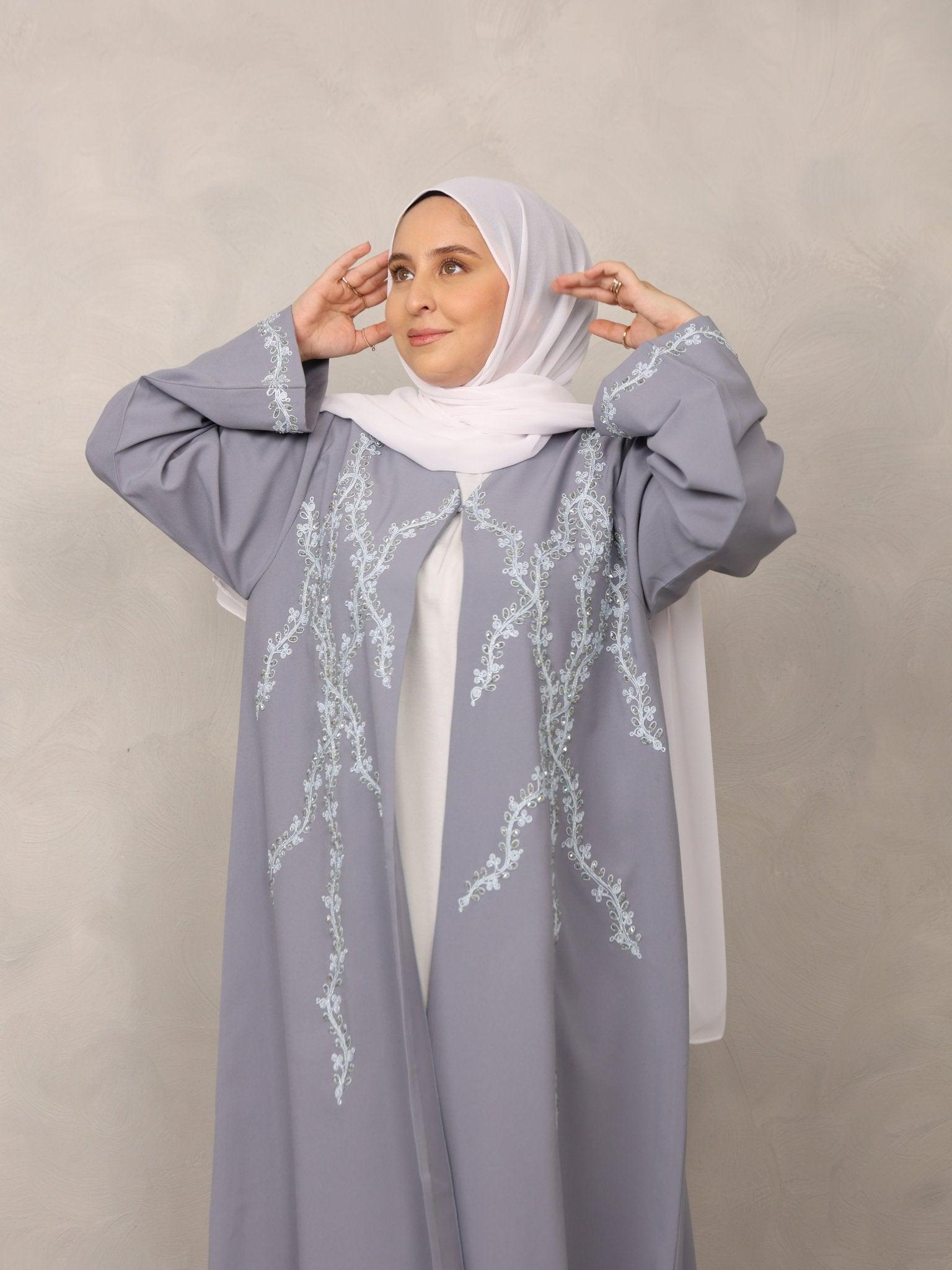 Blue Blossom Abaya - Hals and Sals