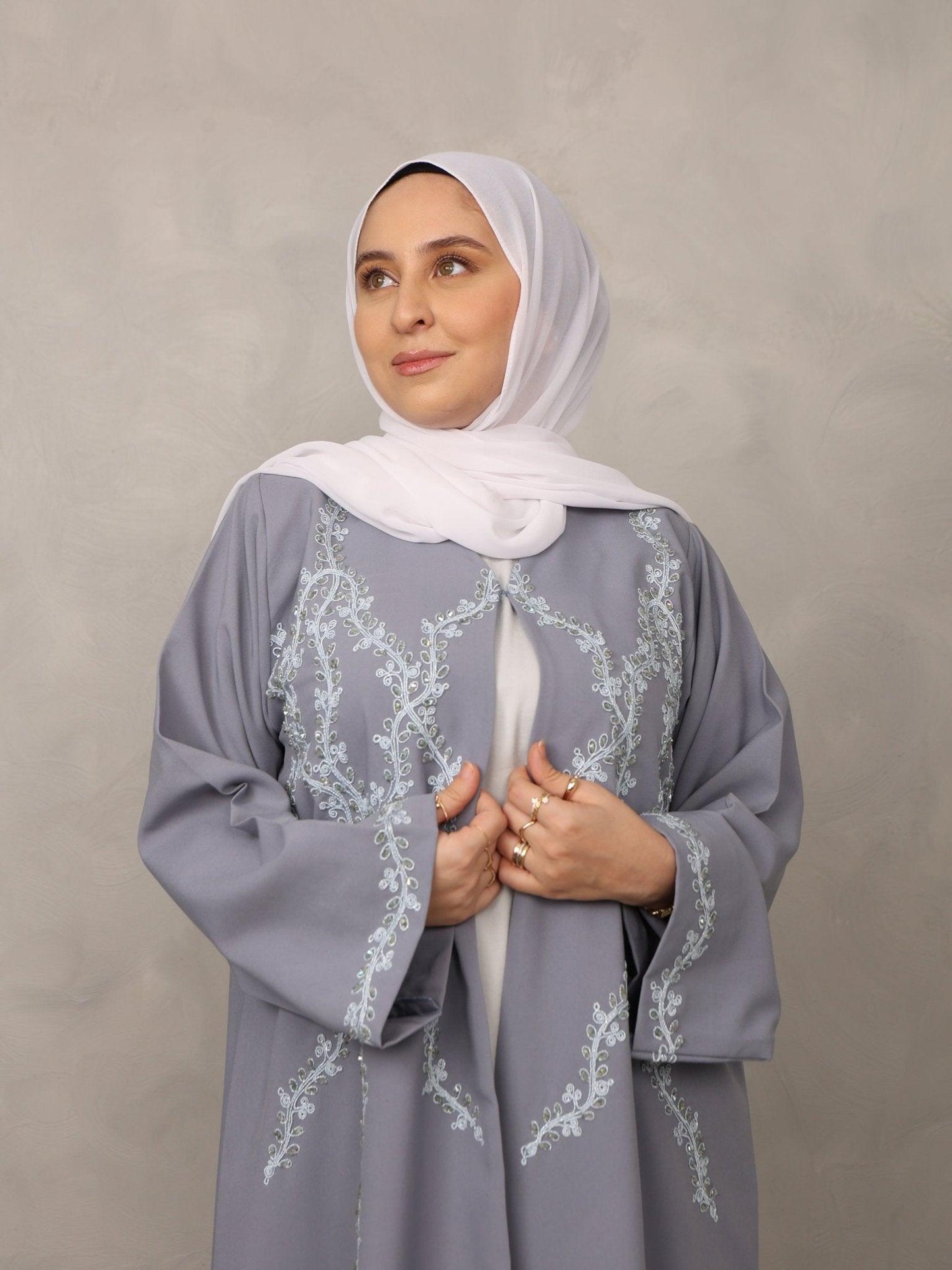 Blue Blossom Abaya - Hals and Sals