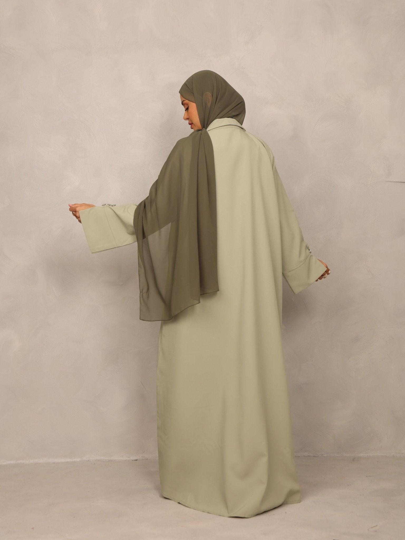 Serene Sage Abaya - Hals and Sals