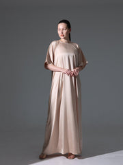 Silk Abaya Inner Slip Dress - Versatile Neutral - Hals and Sals