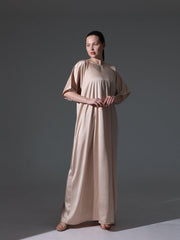 Silk Abaya Inner Slip Dress - Versatile Neutral - Hals and Sals