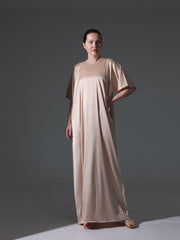 Silk Abaya Inner Slip Dress - Versatile Neutral - Hals and Sals