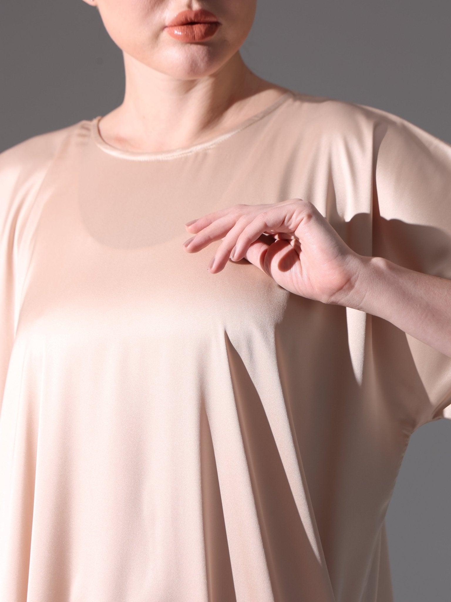 Silk Abaya Inner Slip Dress - Versatile Neutral - Hals and Sals
