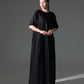 Silk Abaya Inner Slip Dress - Classic Black - Hals and Sals