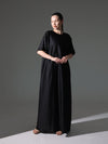 Silk Abaya Inner Slip Dress - Classic Black - Hals and Sals