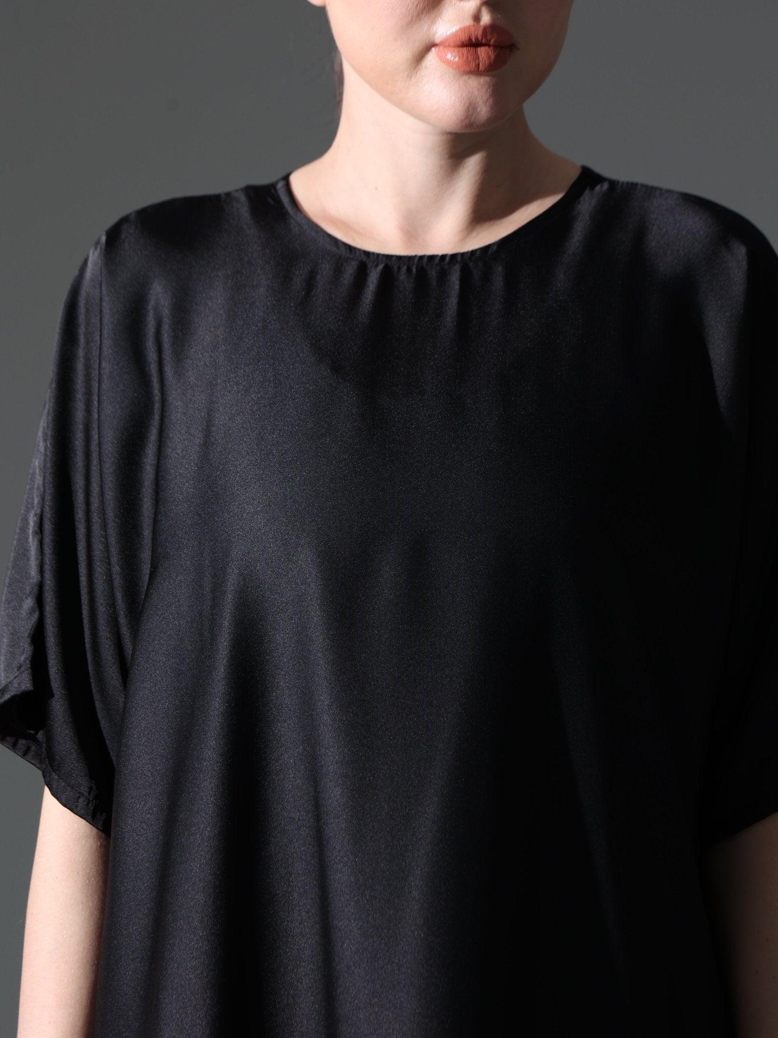 Silk Abaya Inner Slip Dress - Classic Black - Hals and Sals Silk Abaya Inner Slip Dress - Classic Black - Hals and Sals
