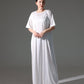 Silk Abaya Inner Slip Dress - Elegant Ivory - Hals and Sals