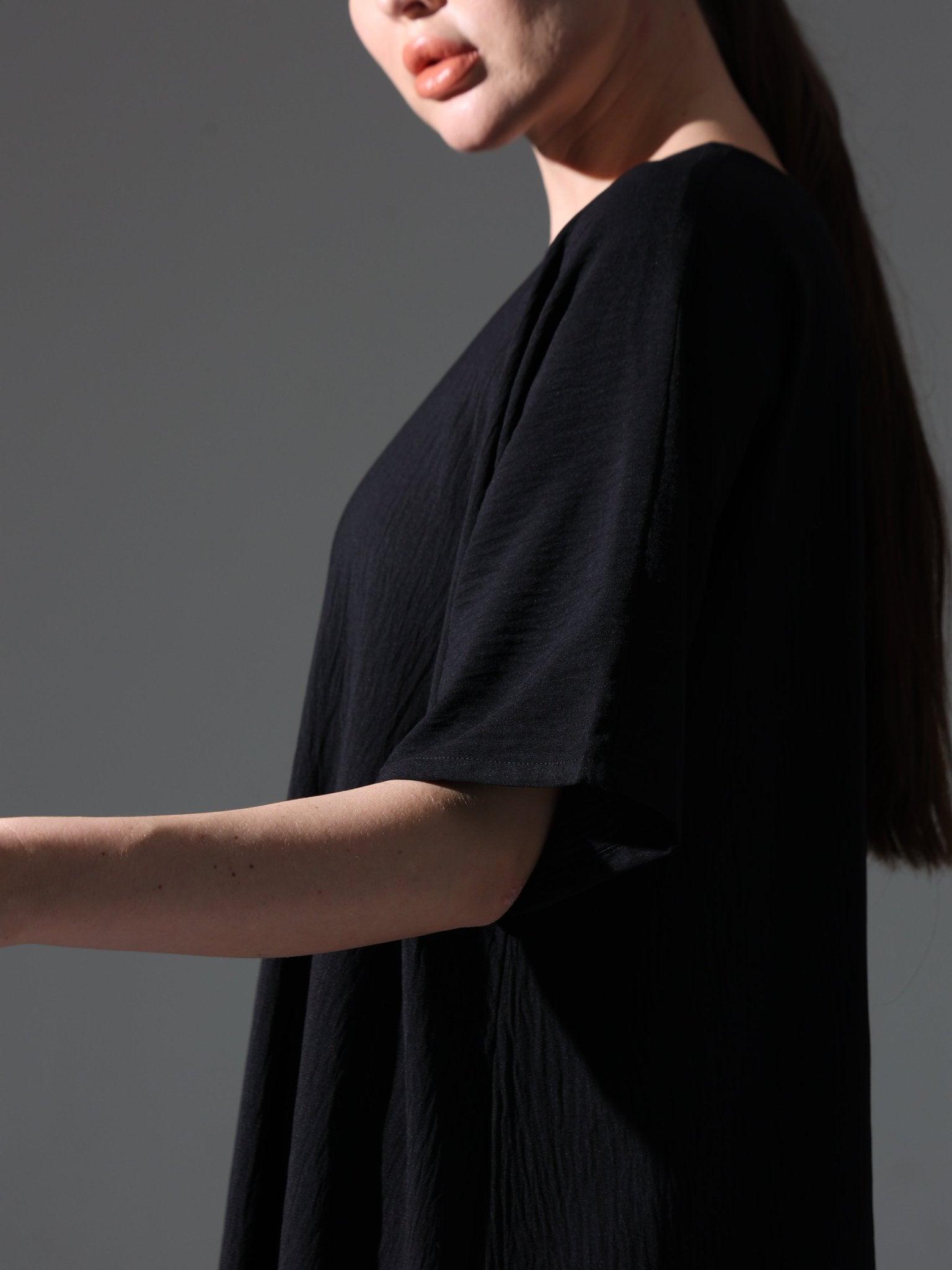 Crepe Abaya Inner Slip Dress - Classic Black - Hals and Sals Crepe Abaya Inner Slip Dress - Classic Black - Hals and Sals