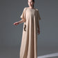 Crepe Abaya Inner Slip Dress - Neutral Beige
