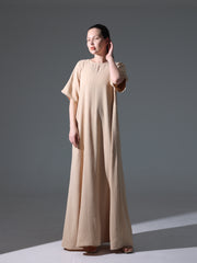 Crepe Abaya Inner Slip Dress - Neutral Beige
