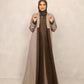 Taupe – Olive Edge Abaya set - Hals and Sals
