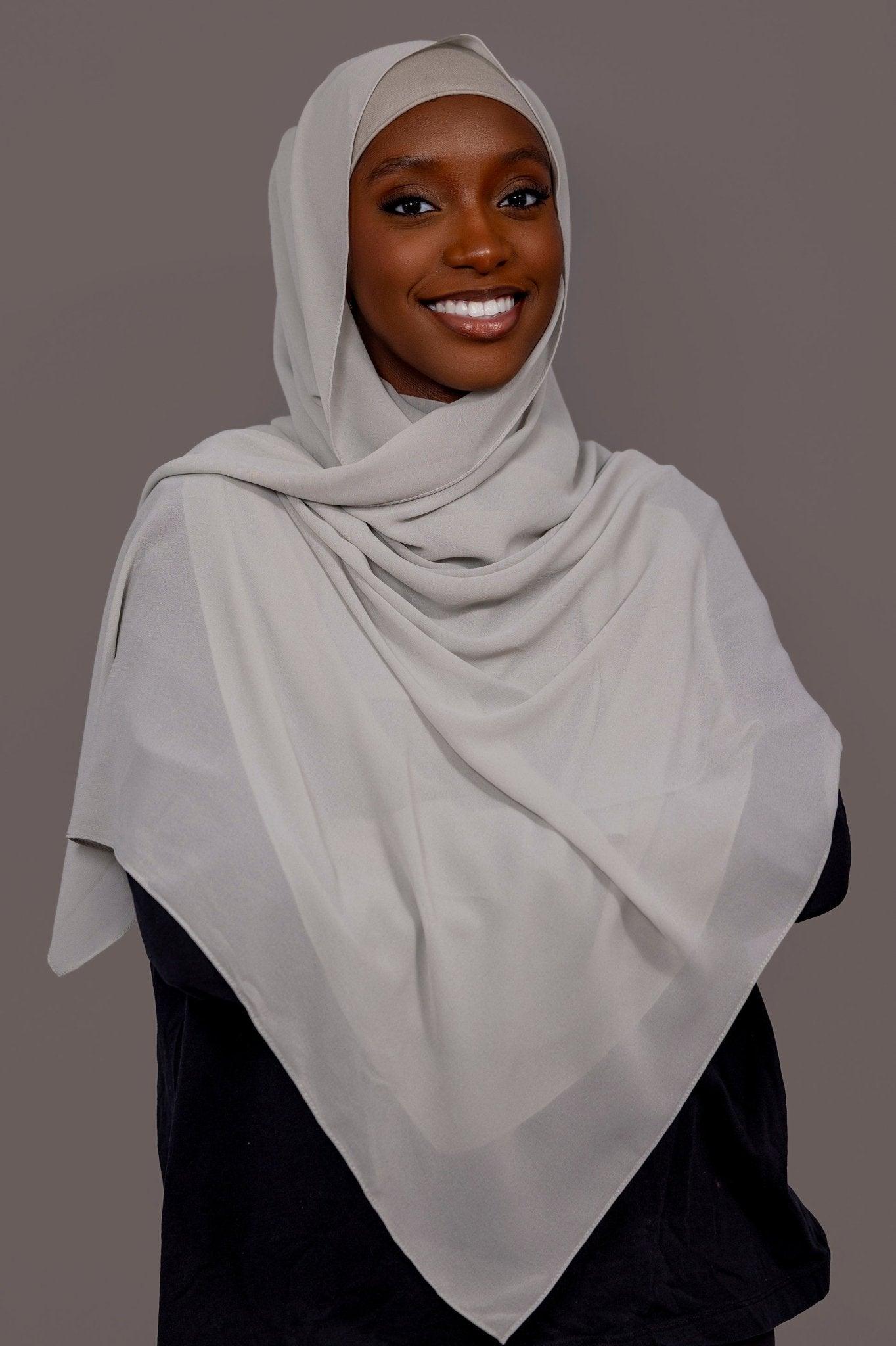 Chiffon Hijab with matching under cap set – Sage Mist - Hals and Sals
