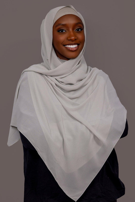 Chiffon Hijab with matching under cap set – Sage Mist - Hals and Sals