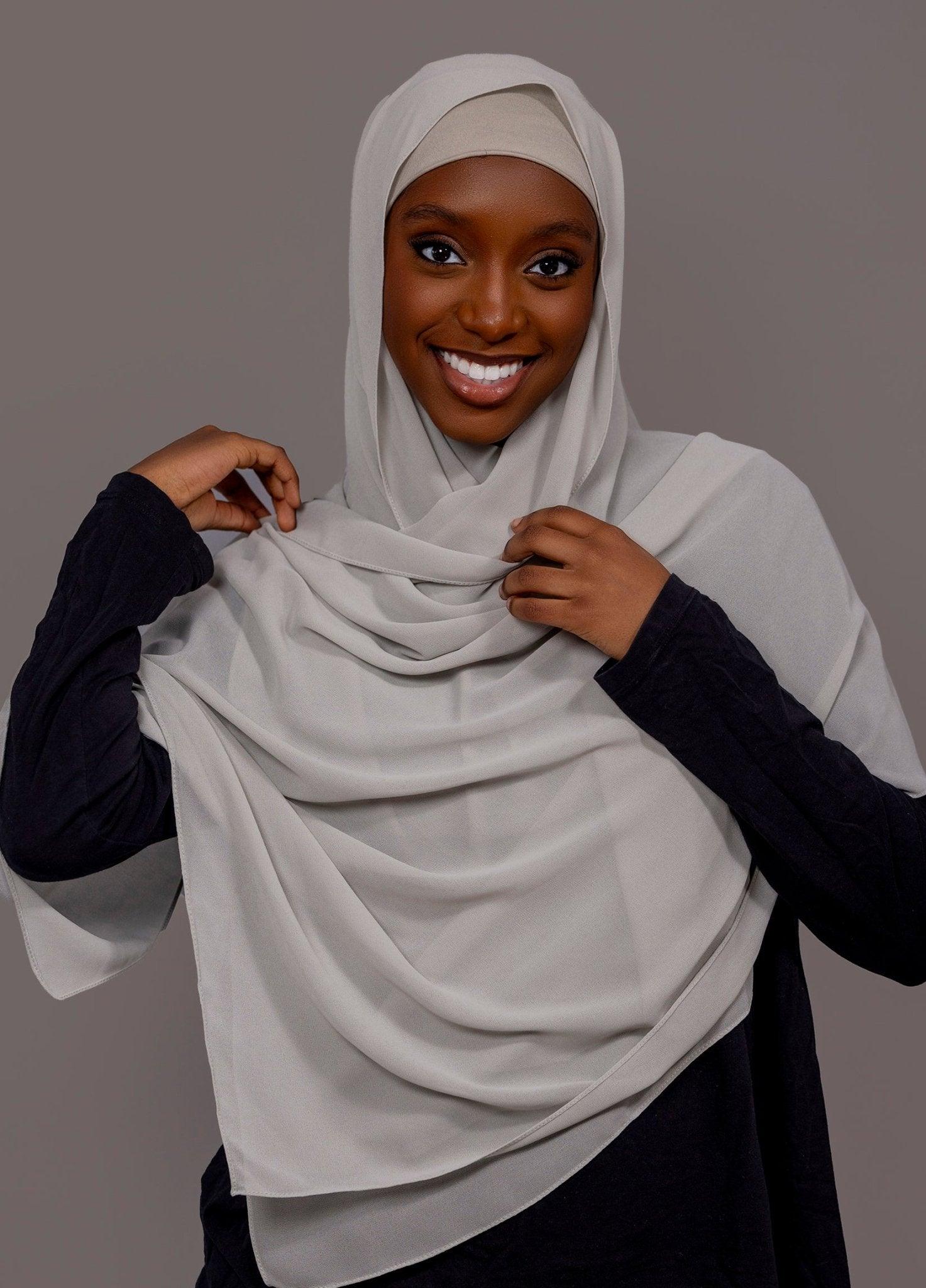 Chiffon Hijab with matching under cap set – Sage Mist - Hals and Sals