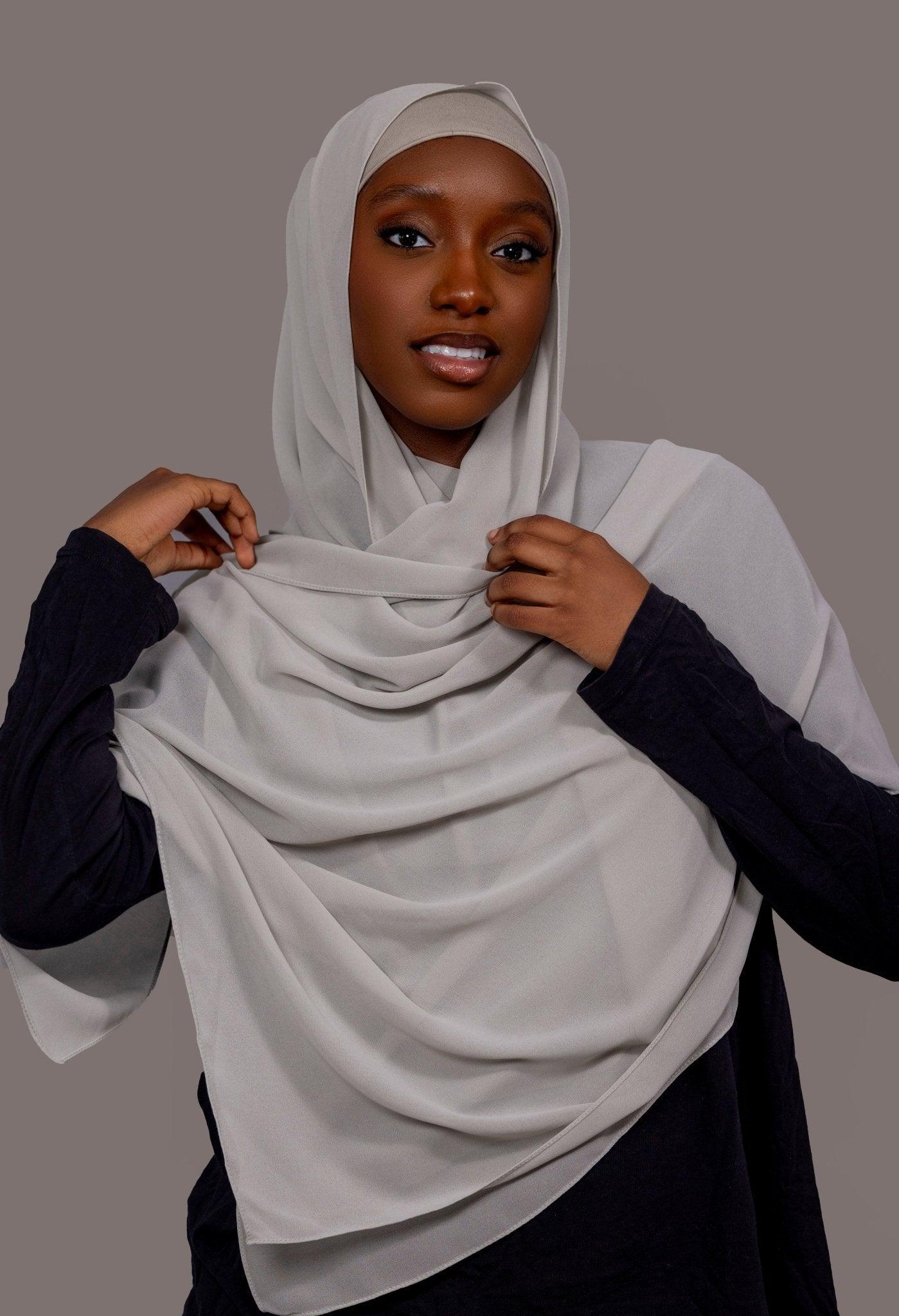 Chiffon Hijab with matching under cap set – Sage Mist - Hals and Sals