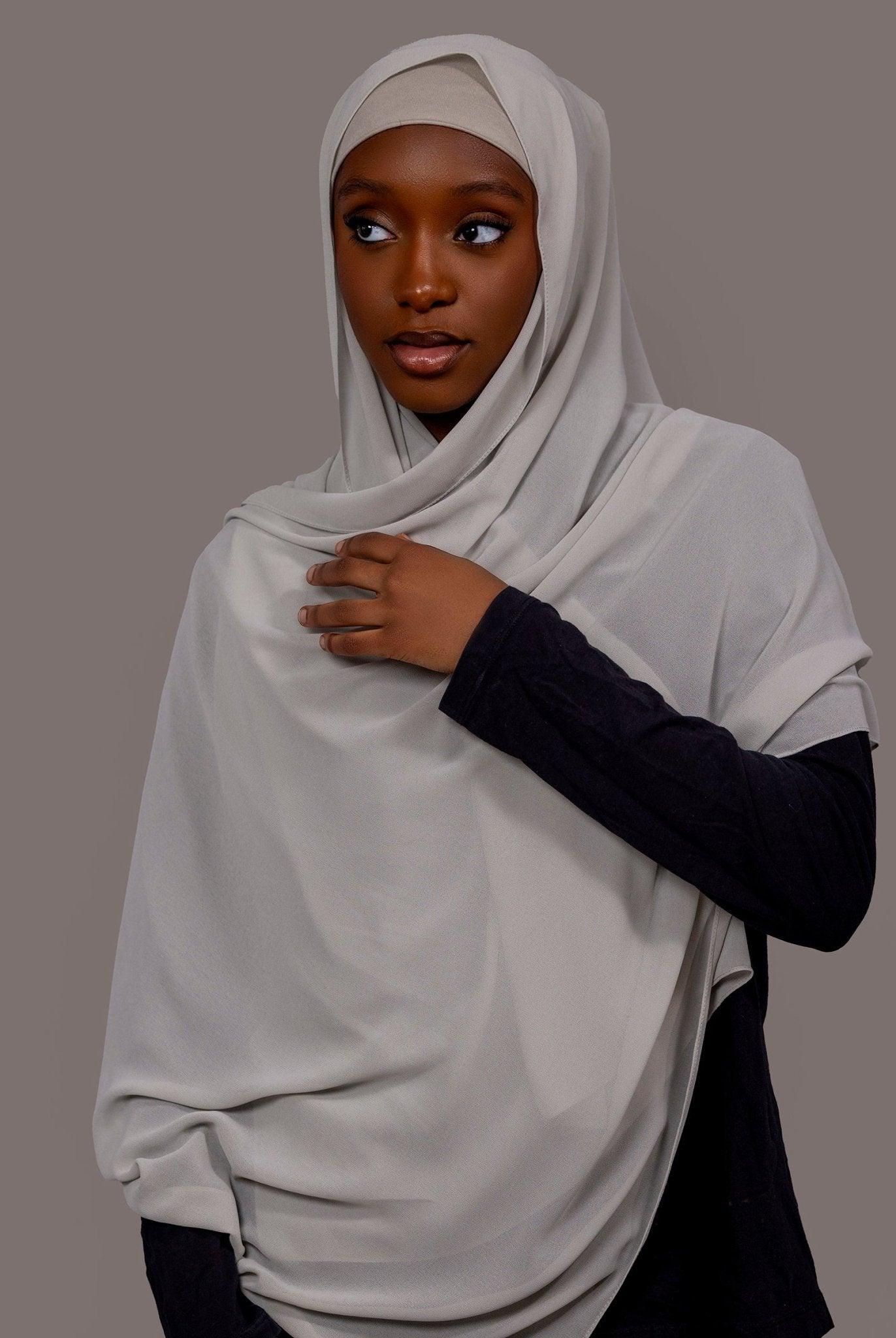Chiffon Hijab with matching under cap set – Sage Mist - Hals and Sals