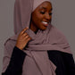 Chiffon Hijab with matching under cap set – Muted Mauve - Hals and Sals