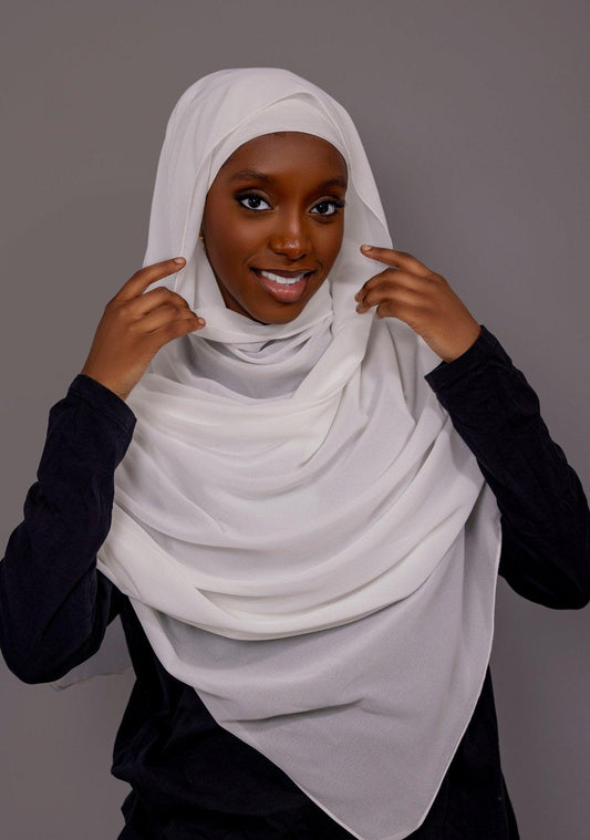 Chiffon Hijab with matching under cap set – Lunar Snow - Hals and Sals