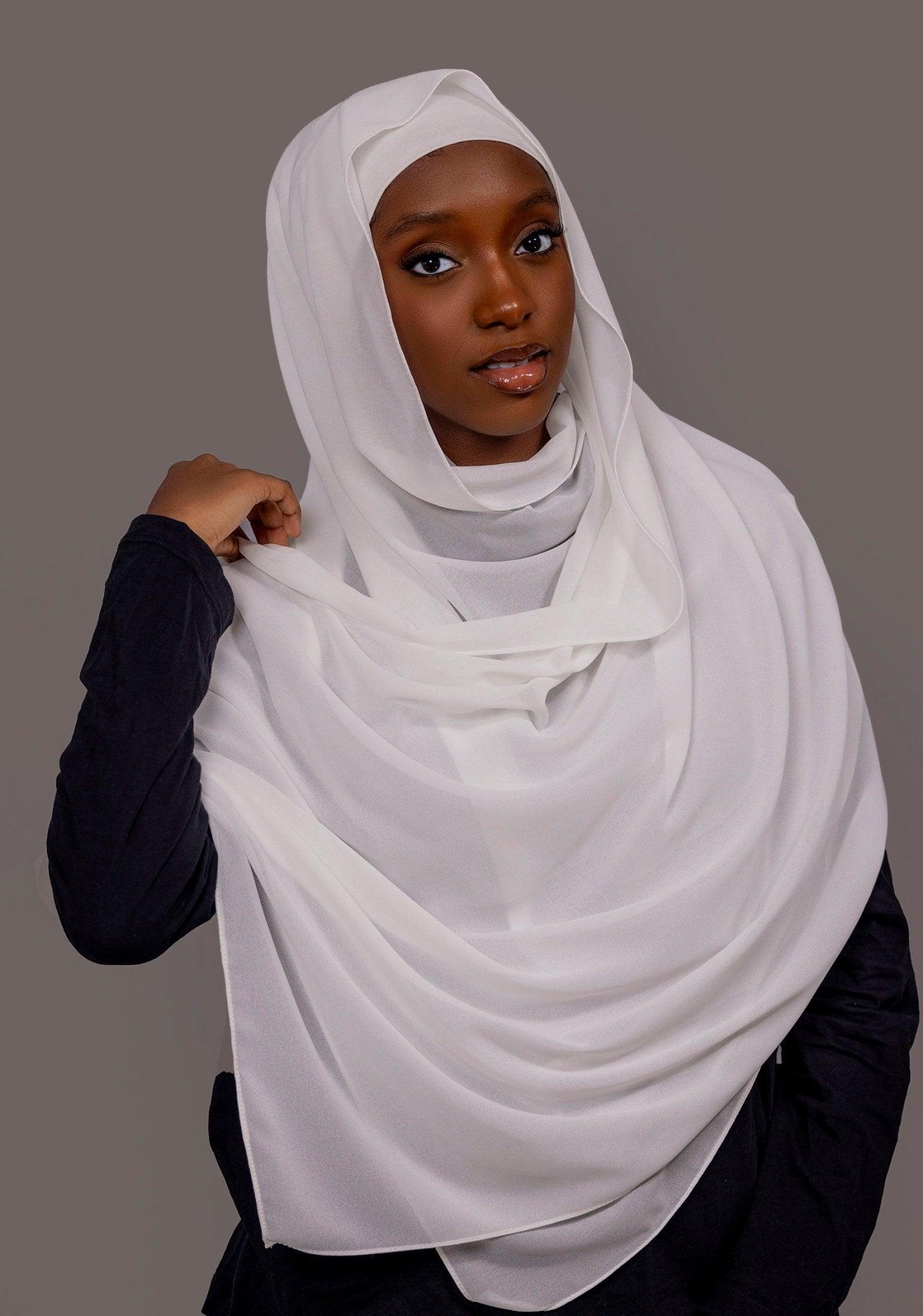 Chiffon Hijab with matching under cap set – Lunar Snow - Hals and Sals