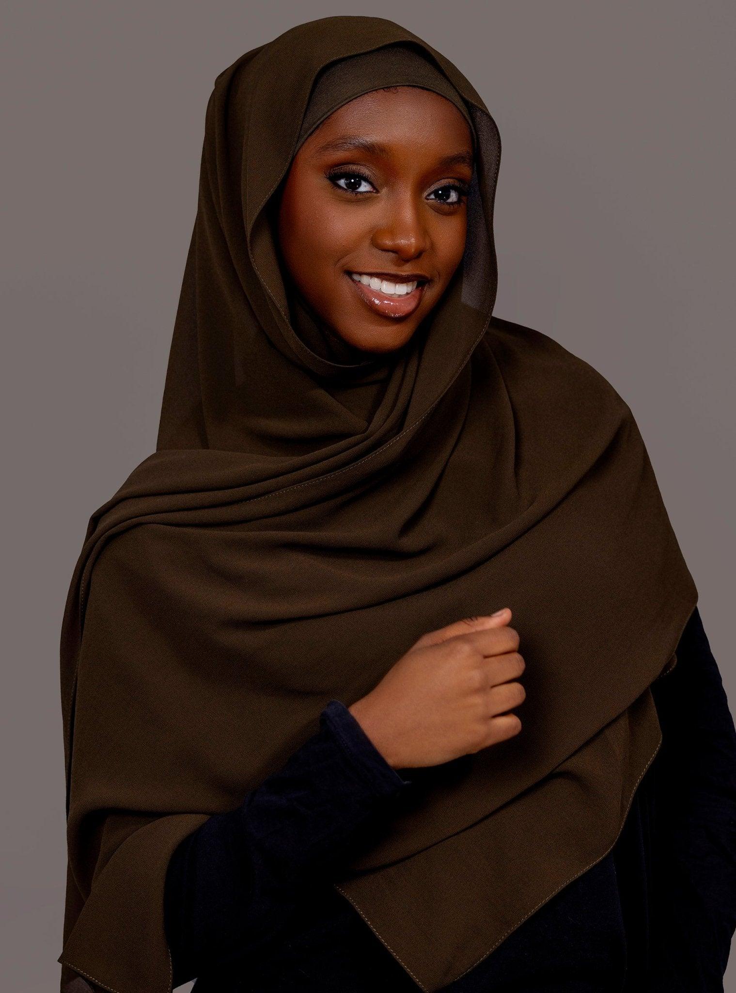 Chiffon Hijab with matching under cap set – Sundown Olive - Hals and Sals
