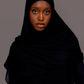 Premium Modal Hijab with matching under cap set – black - Hals and Sals