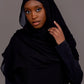 Premium Modal Hijab with matching under cap set – black - Hals and Sals