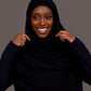 Premium Modal Hijab with matching under cap set – black - Hals and Sals