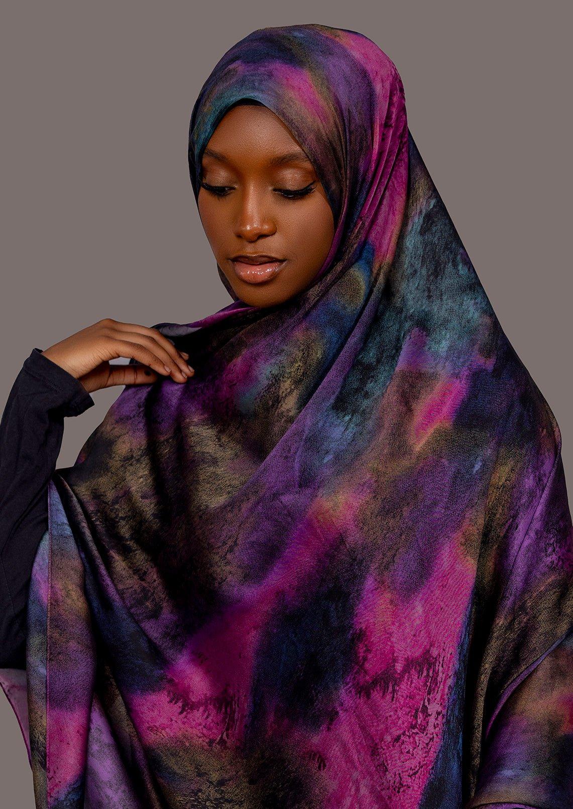 Printed Chiffon Hijab – Aurora Bliss - Hals and Sals