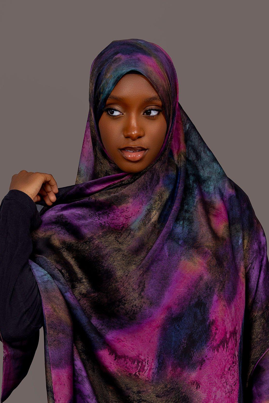 Printed Chiffon Hijab – Aurora Bliss - Hals and Sals