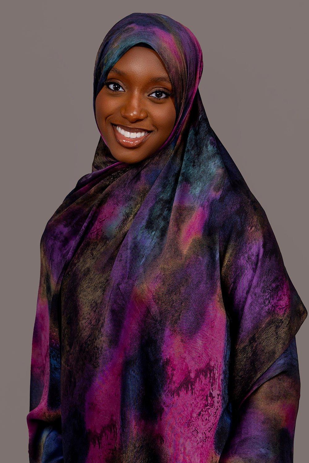 Printed Chiffon Hijab – Aurora Bliss - Hals and Sals