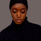 Non - Slip Cotton Hijab under Cap - Classic Black - Hals and Sals