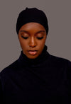 Non - Slip Cotton Hijab under Cap - Classic Black - Hals and Sals