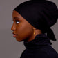 Non - Slip Cotton Hijab under Cap - Classic Black - Hals and Sals