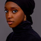Non - Slip Cotton Hijab under Cap - Classic Black - Hals and Sals