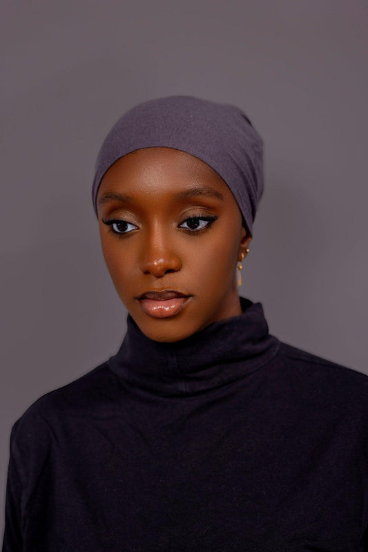 Non - Slip Cotton Hijab under Cap - Soft Grey - Hals and Sals