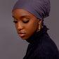 Non - Slip Cotton Hijab under Cap - Soft Grey - Hals and Sals