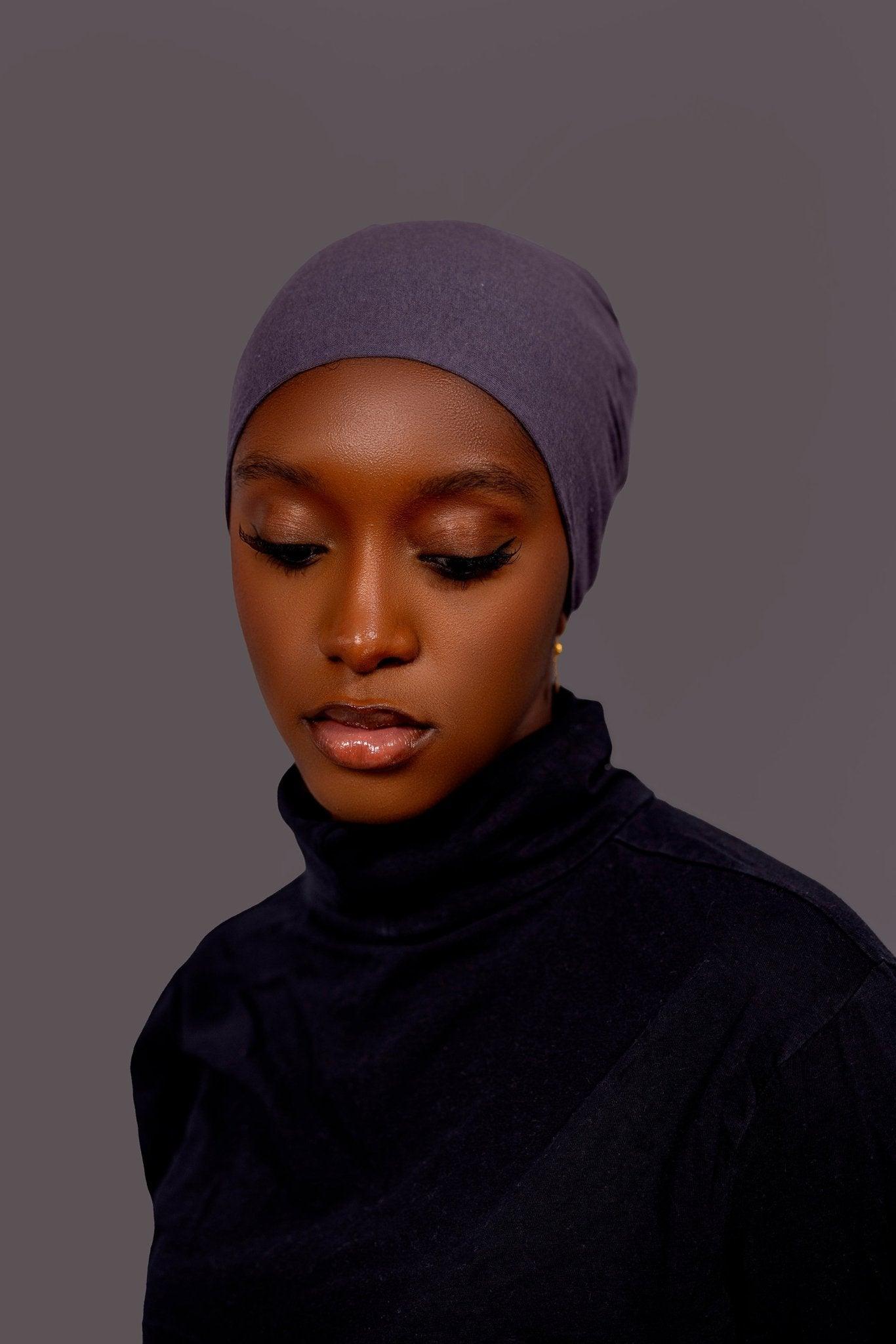 Non - Slip Cotton Hijab under Cap - Soft Grey - Hals and Sals