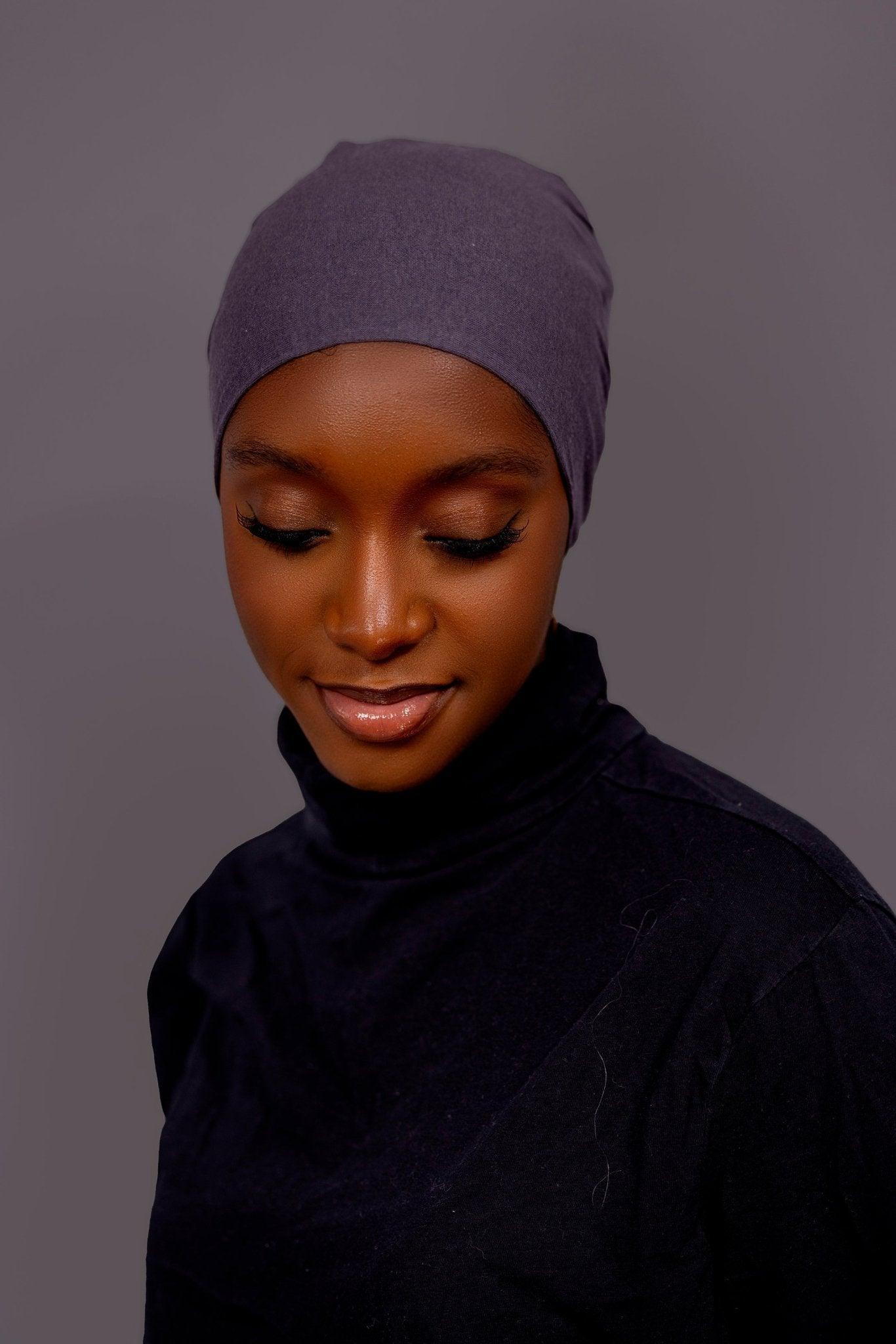 Non - Slip Cotton Hijab under Cap - Soft Grey - Hals and Sals