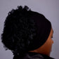 Non - Slip Cotton Hijab under Cap with Built - In Lace Volumizing Scrunchie - Classic Black - Hals and Sals