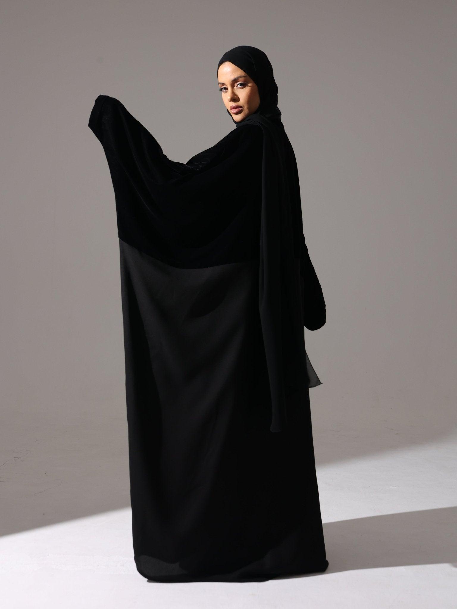 Eternal Onyx Black Abaya - Hals and Sals