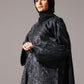 Midnight Black metallic Abaya - Hals and Sals