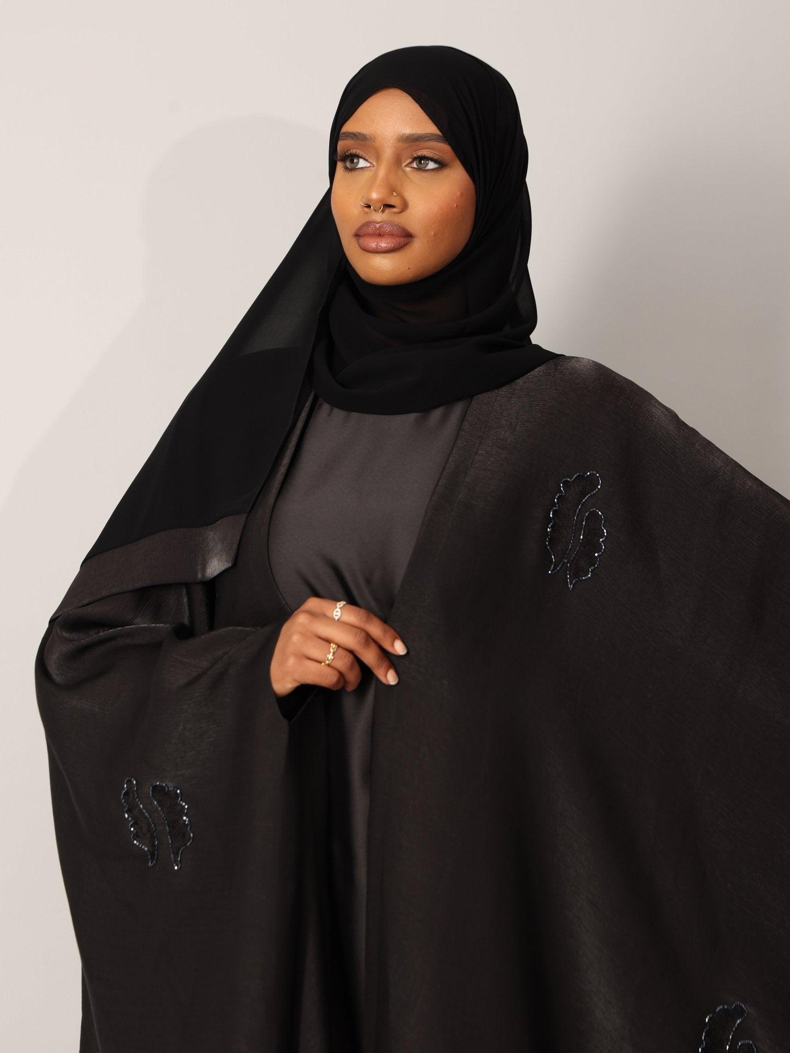 Midnight Black Abaya - Hals and Sals