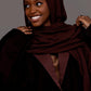 Velvet Chestnut Brown Abaya set - Hals and Sals