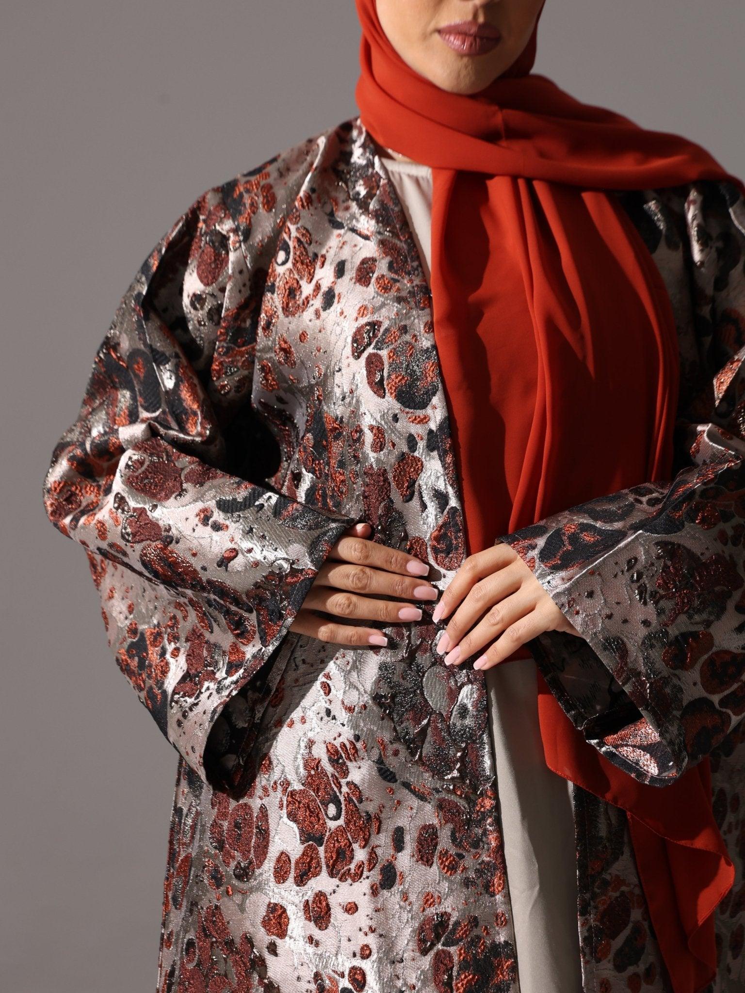 Burnished Copper metallic Abaya - Hals and Sals