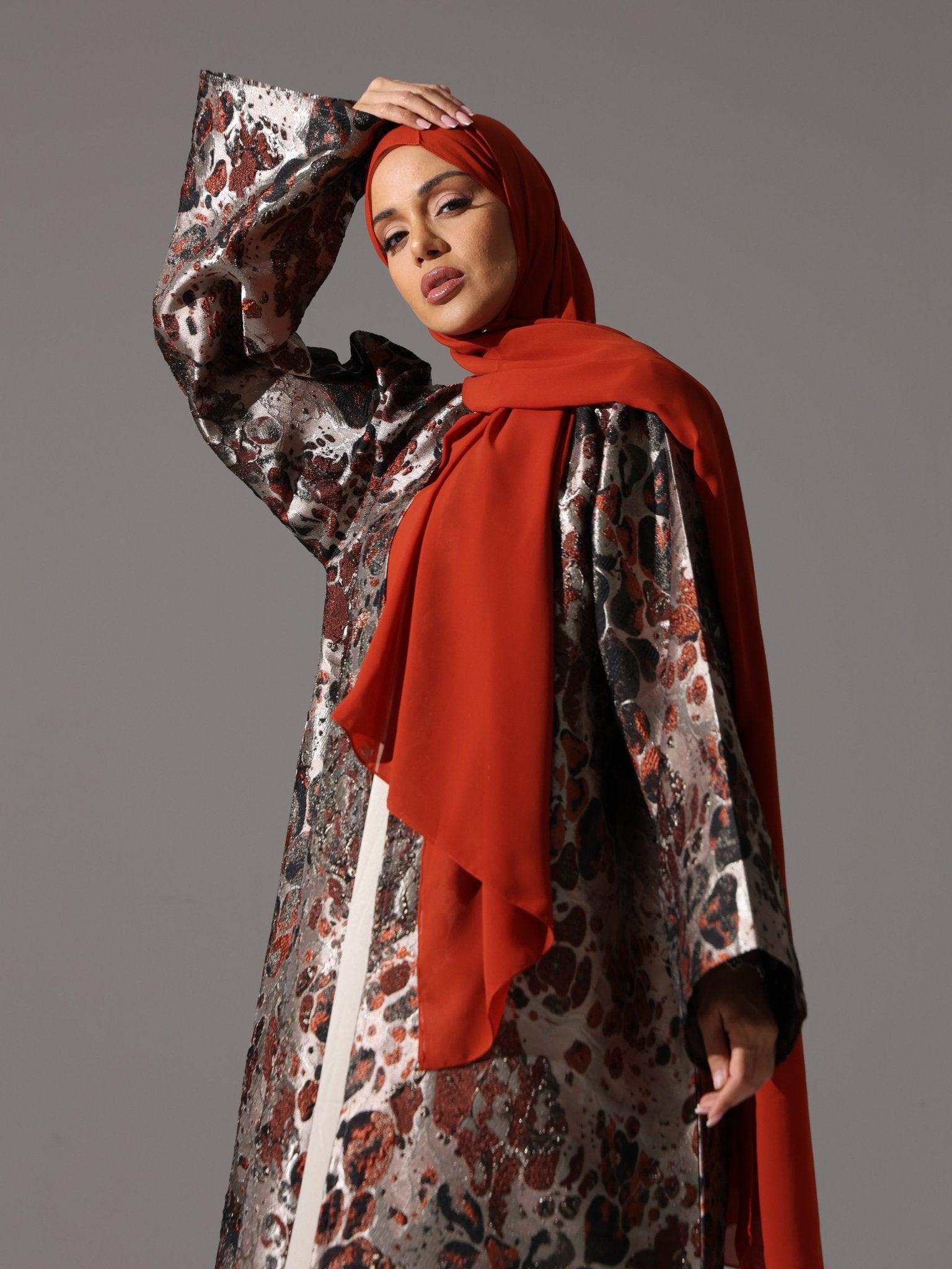 Burnished Copper metallic Abaya - Hals and Sals