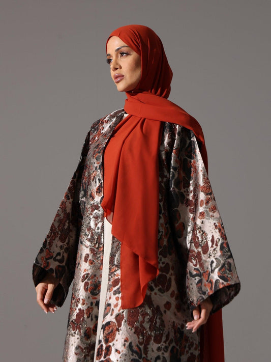 Burnished Copper metallic Abaya - Hals and Sals