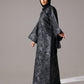 Midnight Black metallic Abaya - Hals and Sals