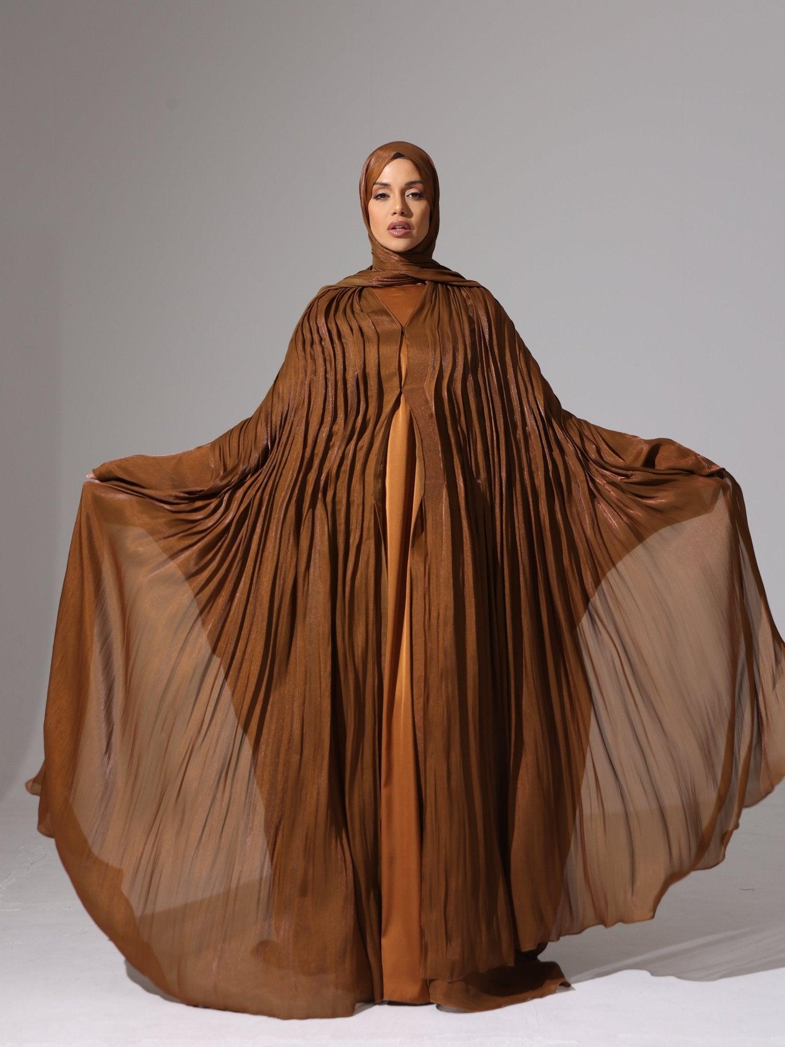 Golden Chestnut Abaya - Hals and Sals